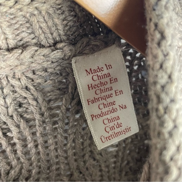 Original Penguin Cable Knit Crewneck Sweater - Medium - Light Brown - Picture 7 of 7